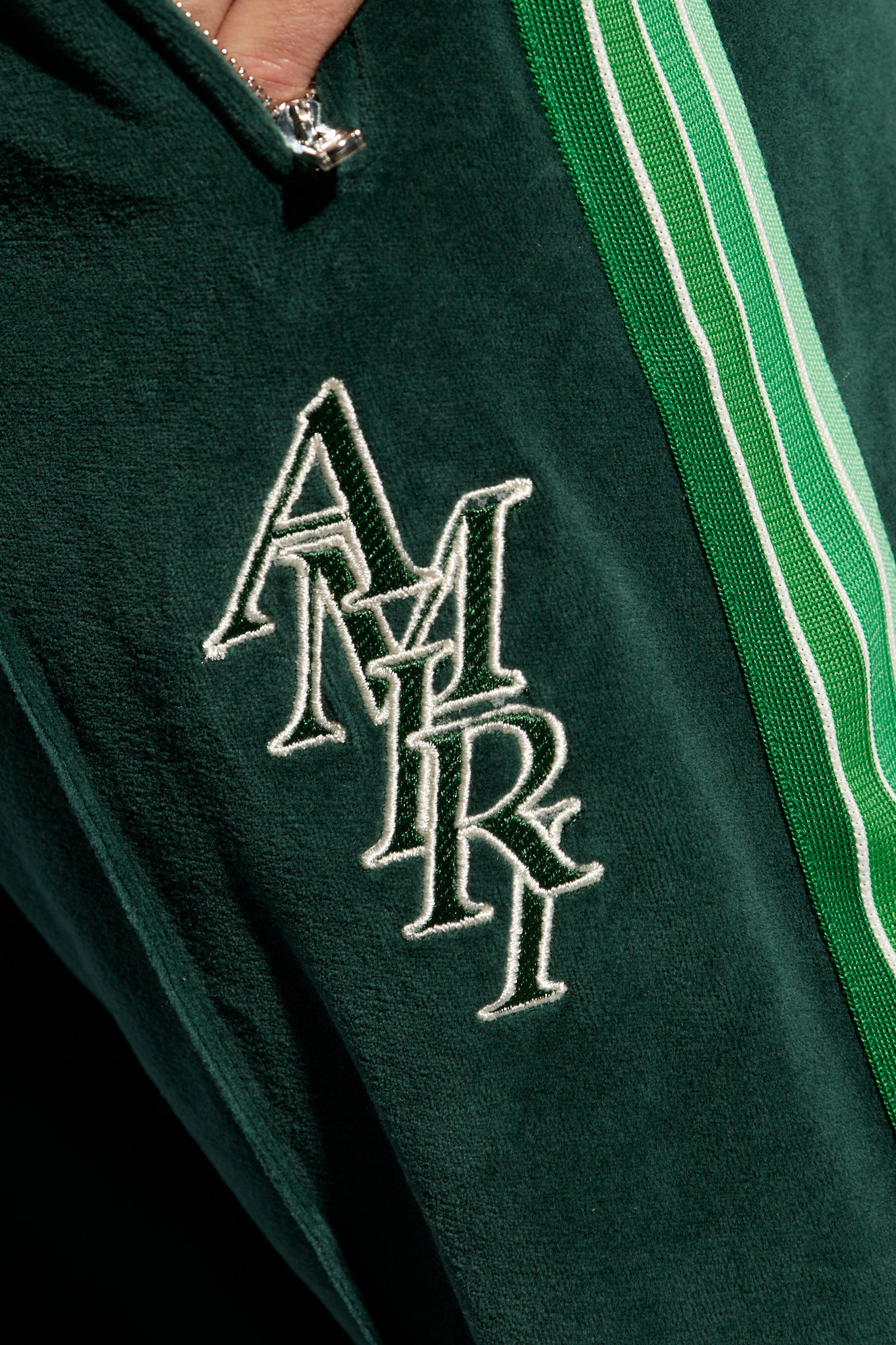 【関税&送料込】Amiri Forest Green Wool Trousers AMIRI Stack Track Pants | Green | FARFETCH AO